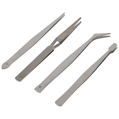 Пинцеты из нержавеющей стали набор 4шт. 120мм Park 100259