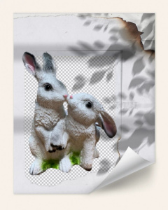 Копилка гипсовая Зайчата 19х23см ГусьДекорЛюкс 4К75