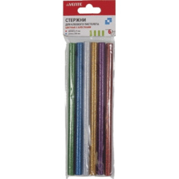Стержни клеевые для термоклеящего пистолета набор  6шт. 1,1х20см, с блестками deVente 4181902