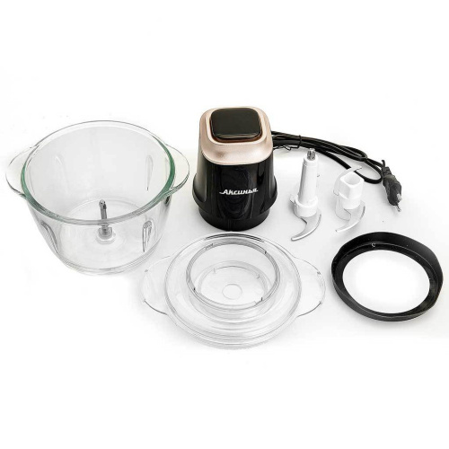 Измельчитель электрический 400Вт, 1,2л, черный Аксинья КС-501