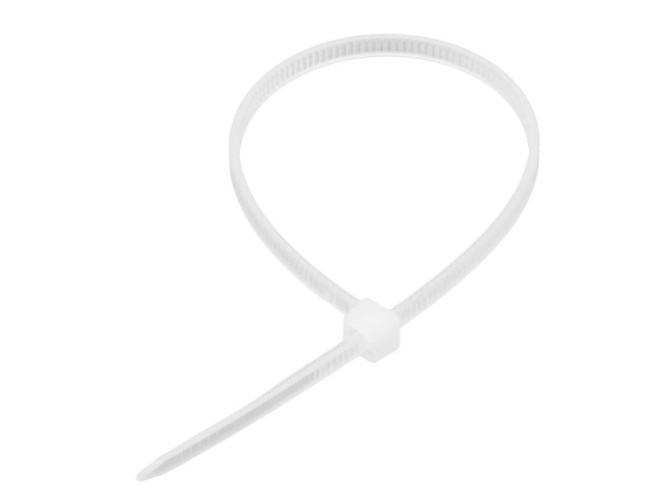 Хомуты пластиковые 200х3,6мм 100шт., белые Сибртех 45527