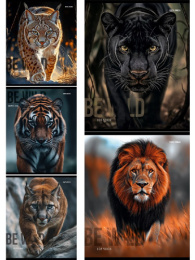 Тетрадь  48 листов Дикие кошачьи 48-4335