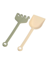 Набор для песочницы пластиковый  6 предметов №174 Зефир: ведро, сито, совок, грабли, формочки 2шт., в сетке Stellar 01874/10994558