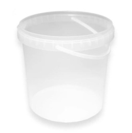 Ведро одноразовое пластиковое с крышкой 2,0л d-170мм прозрачное Юпласт ЮУПМ4017