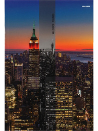 Блокнот А4  80 листов Биз Жизнь в Мегаполисе, книжный переплет Б80-6746