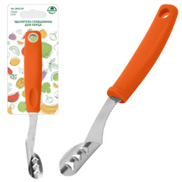 Удалитель сердцевины у перца из нержавеющей стали пластиковая ручка 21х2,5см Мультидом DA53-134