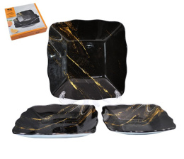 Набор салатников стеклянных 3шт. квадратные (150х150мм, 175х175мм, 200х200мм), в п/у Lavenir S3127/3-DD335