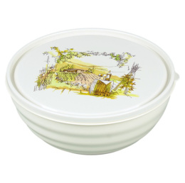 Салатник пластиковый Тоскана 2,0л с крышкой слоновая кость Ар-Пласт 09036