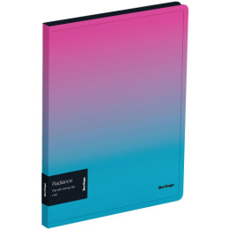 Папка с зажимом Berlingo Radiance 17мм 600мкм с внутренним карманом, розовый/голубой градиент FSC_A4002