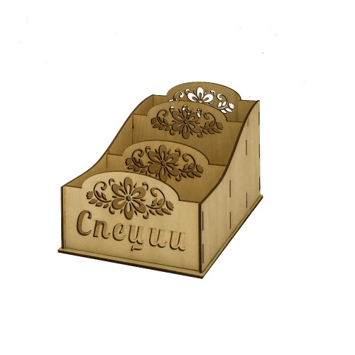 Ящик для специй экошпон 24,6х15,5х12,5см ДомВуд Ф22