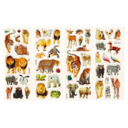Наклейки Животные 5 видов 7х17см Р307-16 ТКН720