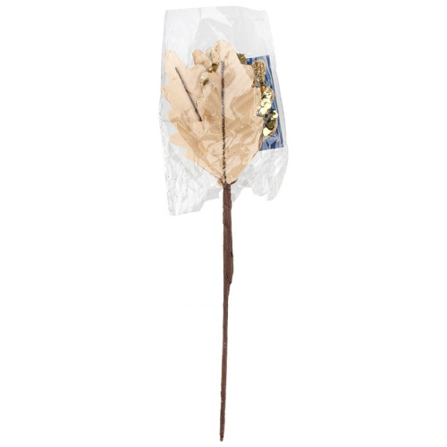 Елочное украшение Пуансеттия 15см, золото Волшебная страна 110608