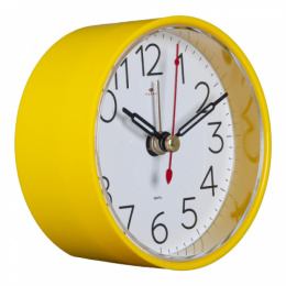 Будильник механический кварцевый d- 8см Классика, желтый Рубин В7-010Y