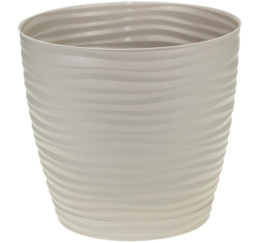 Кашпо пластиковое Дюна с поддоном 3,0л d-18см h-16,5см кремовый Idea М3069