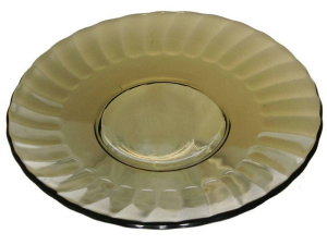 Блюдце стеклянное Elica 160мм дымка Ca del Vetro 62093-01