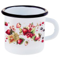 Кружка эмалированная 0,4л с декором Ягодки Appetite 1с2с