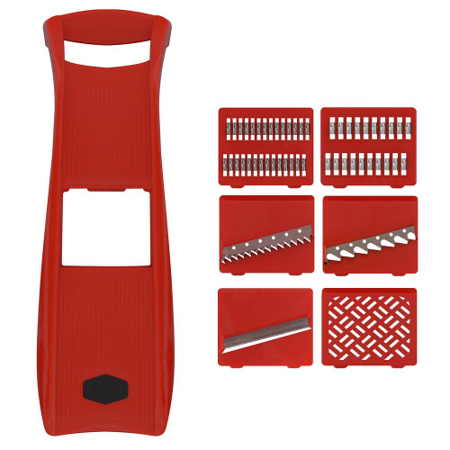 Овощерезка многофункциональная нержавеющая сталь + пластик  6 предм. Мультидом МТ76-113