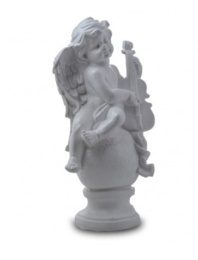 Фигурка садовая гипсовая Ангел на шаре 24х49см ГусьДекорЛюкс 15С03