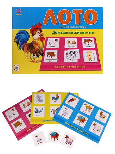 Лото детское Домашние животные ИН-6008