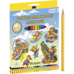 Карандаши цветные 24 цвета Attomex Сказка, пластиковые 5024611