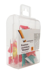 Кнопки силовые флажки 40шт. 20мм, в пластик. коробке 066000700