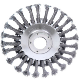 Щетка для триммера 150мм, круглая из стальной крученой проволоки, посадочное 25,4мм РЦ Восток 702-581