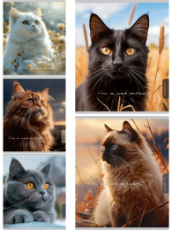 Тетрадь  96 листов Прекрасные коты 96-8851