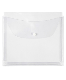 Папка с кнопкой А5 0.18 с расширением, прозрачная 2915