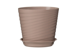 Горшок для фиалок пластиковый Верона с поддоном 0,75л d-11см h-10см фраппе 5plast 5PL0390