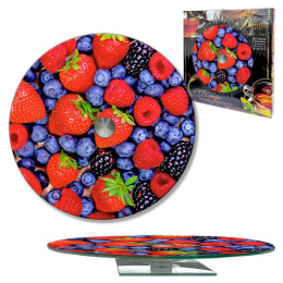 Блюдо стеклянное круглое вращающееся 280мм, в п/у Larange 105-1334