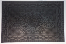 Коврик придверный резиновый Pin Mat 40х 60см Welcome, черный ComeForte