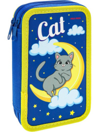 Пенал двухкамерный Кошечка на Луне, большой ПН-1358