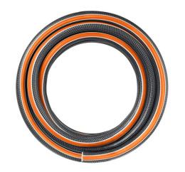 Шланг поливочный ПВХ армированный PROLine Ultra 6 3/4" (19мм) 15м, 6-ти слойный, черно-оранжевый Grinda 429009-3/4-15