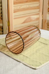 Ваза для цветов стеклянная h-19см Магия Пудровая, в инд/у Декостек 2395-Н5