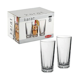 Набор стаканов стеклянных Karat 6шт. 330мл высокие, в п/у Pasabahce Бор 52888