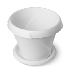 Кашпо пластиковое Флориана с поддоном 1,4л d-17см h-13см белый Martika С385/БЕЛ