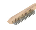 Щетка 4-х рядная металлическая, деревянная ручка Sparta 748225