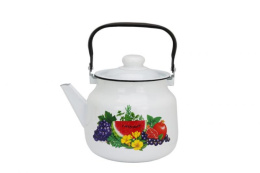 Чайник эмалированный 3,5л с подвижной металл. ручкой с декором Магн Свежесть Эмаль Магнитогорск 01-2713/4