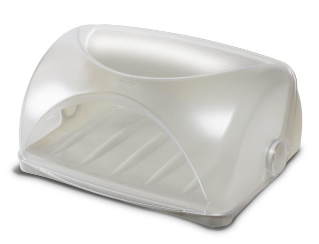 Хлебница пластиковая 7,4л 31х25х15см Грана, светло-серый Martika С840СЕР