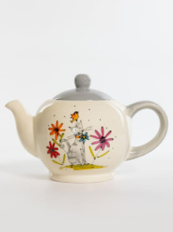 Чайник заварочный керамический (доломит)  950мл Серый кот, в п/у Elrington 208-07009