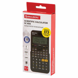 Калькулятор Brauberg 10+2 разрядов, 163х82мм, черный SC-850