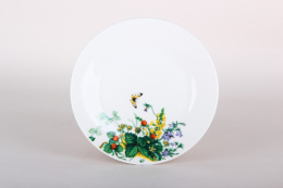 Тарелка фарфоровая мелкая 180мм Strawberry Коралл BX2401-7FP