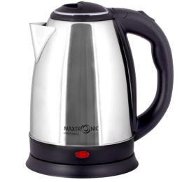 Чайник электрический 1,8л 1500Вт, нержавеющая сталь, диск, черный Maxtronic MAX-305
