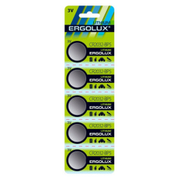Батарейка Ergolux литиевая CR2032 ( 5шт. на блистере) ЭН-12051