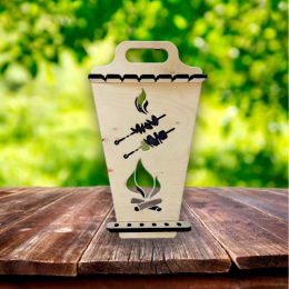 Подставка под шампура экошпон (6мм) 37х21х4,5см ДомВуд Ф398