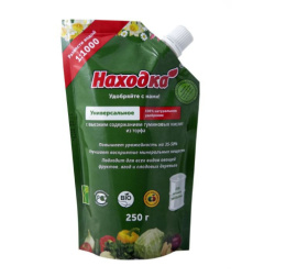 Удобрение универсальное Находка 0,25кг, концентрат на 250л из торфа с высокой концентрацией гуминовых кислот*