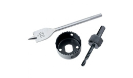 Сверла по дереву набор  3 предмета для установки врезных замков 22мм/48мм (перовое сверло/кольцевая пила) Matrix 70493