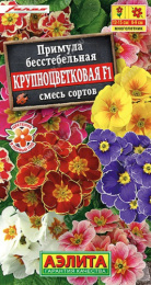 Примула Крупноцветковая F1 смесь окрасок 7шт. цветной пакет Аэлита