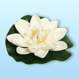 Цветок плавающий декоративный для пруда Кувшинка d-10см белая РЦ Восток 736-053