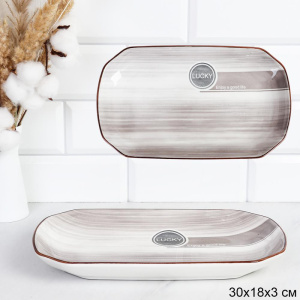 Блюдо фарфоровое прямоугольное 300х180х30мм RT-49/749291